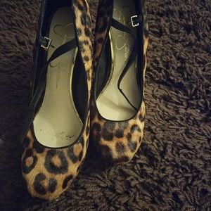 EVERYTHING MUST GO! Jessica Simpson Leopard Platform Stilettos/ 8.5/Barely Worn